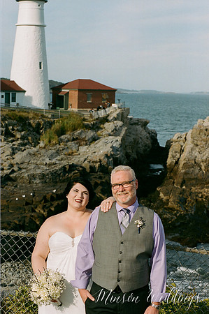 Cape Elizabeth lighthouse Maine wedding beach