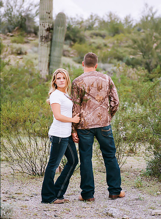 Desert Engagement Session Kodak Portra Minson Weddings Arziona