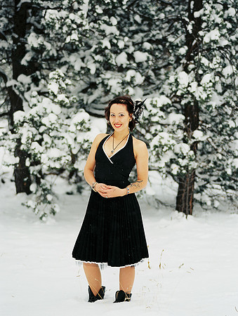 Snow Wedding Bride Kodak Pentax 645n Canon Portra Ektar MinsonWe