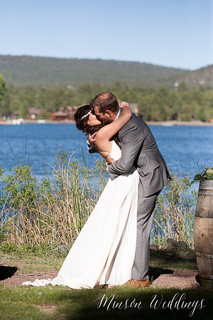 Modern rustic outdoor forrest mountian lake wedding arizona lasy oak resort brian minson photography