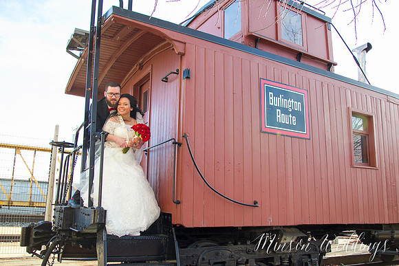 Aszia and Christian Billings Montana Old Train Station Depot Winter Wedding Brian Minson PHotography