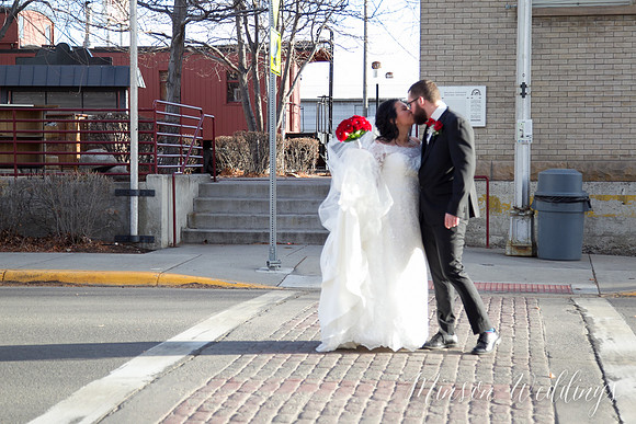 Aszia and Christian Billings Montana Old Train Station Depot Winter Wedding Brian Minson PHotography