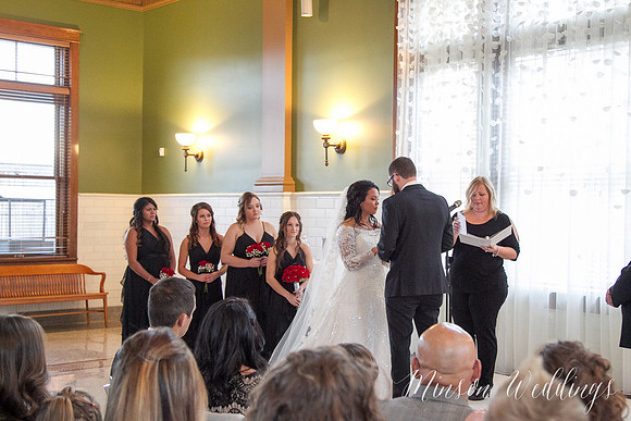 Aszia and Christian Billings Montana Old Train Station Depot Winter Wedding Brian Minson PHotography