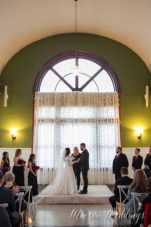 Aszia and Christian Billings Montana Old Train Station Depot Winter Wedding Brian Minson PHotography