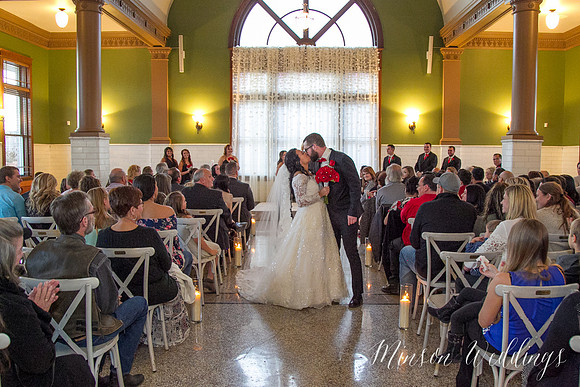 Aszia and Christian Billings Montana Old Train Station Depot Winter Wedding Brian Minson PHotography