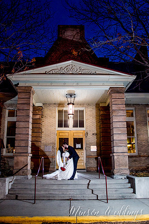 Aszia and Christian Billings Montana Old Train Station Depot Winter Wedding Brian Minson PHotography