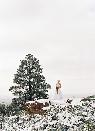 Snow Wedding Bride Kodak Pentax 645n Canon Portra Ektar MinsonWe
