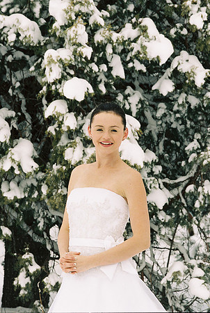 Snow Wedding Bride Kodak Pentax 645n Canon Portra Ektar MinsonWe