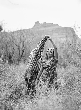 Desert Engagement Session Kodak Portra Minson Weddings Arziona