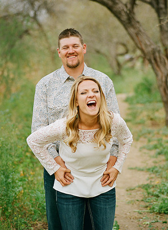 Desert Engagement Session Kodak Portra Minson Weddings Arziona