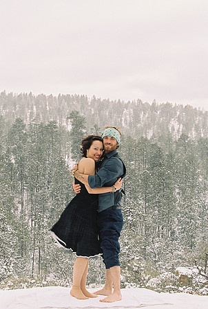 Snow Wedding Bride Kodak Pentax 645n Canon Portra Ektar MinsonWe