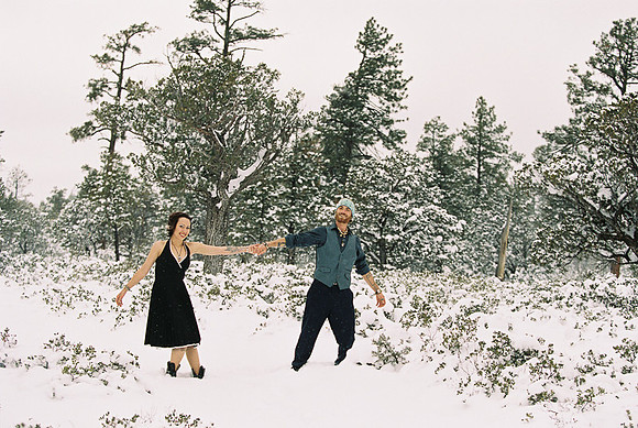 Snow Wedding Bride Kodak Pentax 645n Canon Portra Ektar MinsonWe
