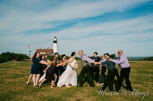 Cape Elizabeth lighthouse Maine wedding beach