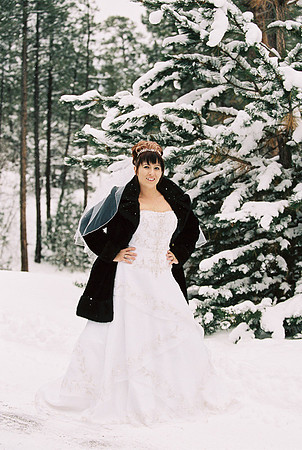 Snow Wedding Bride Kodak Pentax 645n Canon Portra Ektar MinsonWe