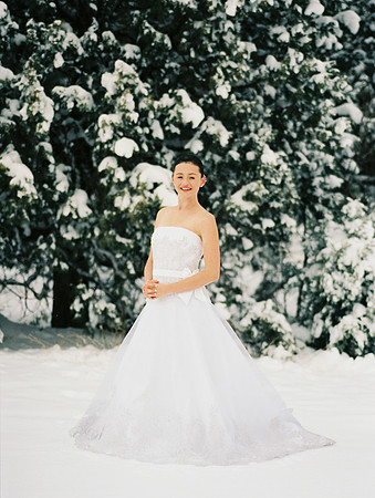 Snow Wedding Bride Kodak Pentax 645n Canon Portra Ektar MinsonWe