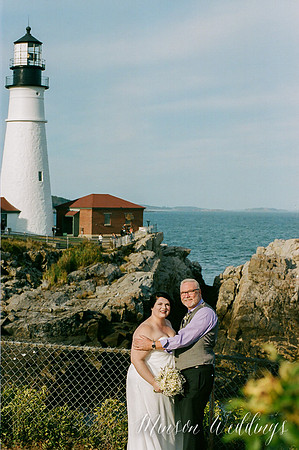 Cape Elizabeth lighthouse Maine wedding beach