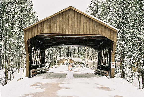 Snow Wedding Bride Kodak Pentax 645n Canon Portra Ektar MinsonWe